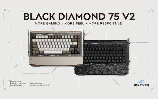画像1: ゲーミングキーボードDRY STUDIO「Black Diamond 75 V2」アドバンス版お得価格 (1)