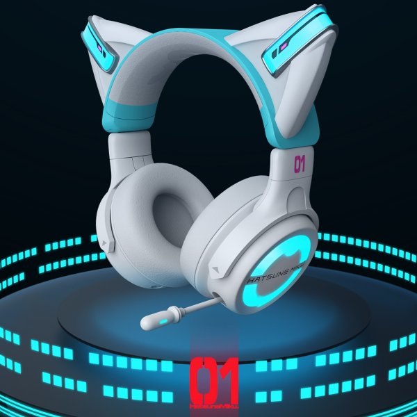 画像1: YOWU猫耳ヘッドホン初音ミクNX赤字価格 (1)
