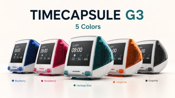 画像1: AI搭載ミニ時計「TIMECAPSULE G3」ネオ赤字価格 (1)