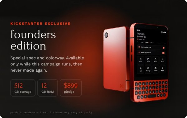 画像1: 物理QWERTYキーボード搭載スマホ「Minimal Phone 2」12+512GBFounder’s Edition (1)
