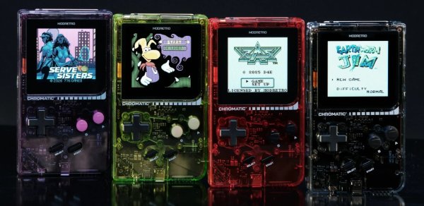画像1: ゲームボーイ互換機「透明ボディ版ModRetro Chromatic」特急価格 (1)
