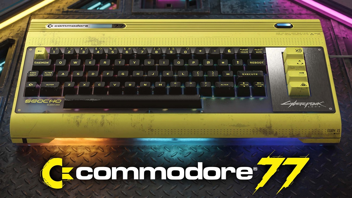 サイバーパンク2077仕様の公式復刻レトロPCコモドール64「Commodore77 Cyberpunk2077」